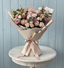 Букет цветов из:  Розы и Лизиантусы #REPLACE_PRED# Широчанке