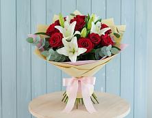 Букет цветов из:  Лилии и Розы в Широчанке