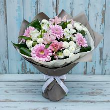 Букет цветов из:  Герберы, Альстромерии и Хризантемы в Широчанке