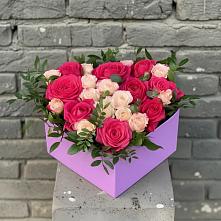 Цветочная композиция из Розы в коробке в Широчанке