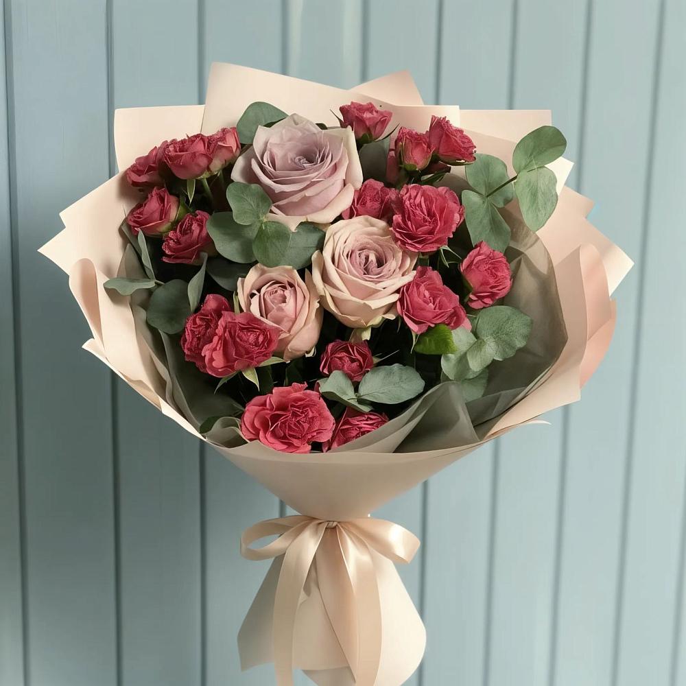 Букет цветов из: Гвоздики и Розы в Широчанке