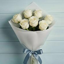 Букет 7 Белых роз Эдлесс Лав в Широчанке