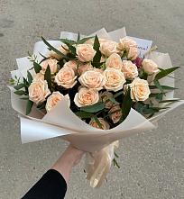 Букет Кремовые розы Латте в Широчанке