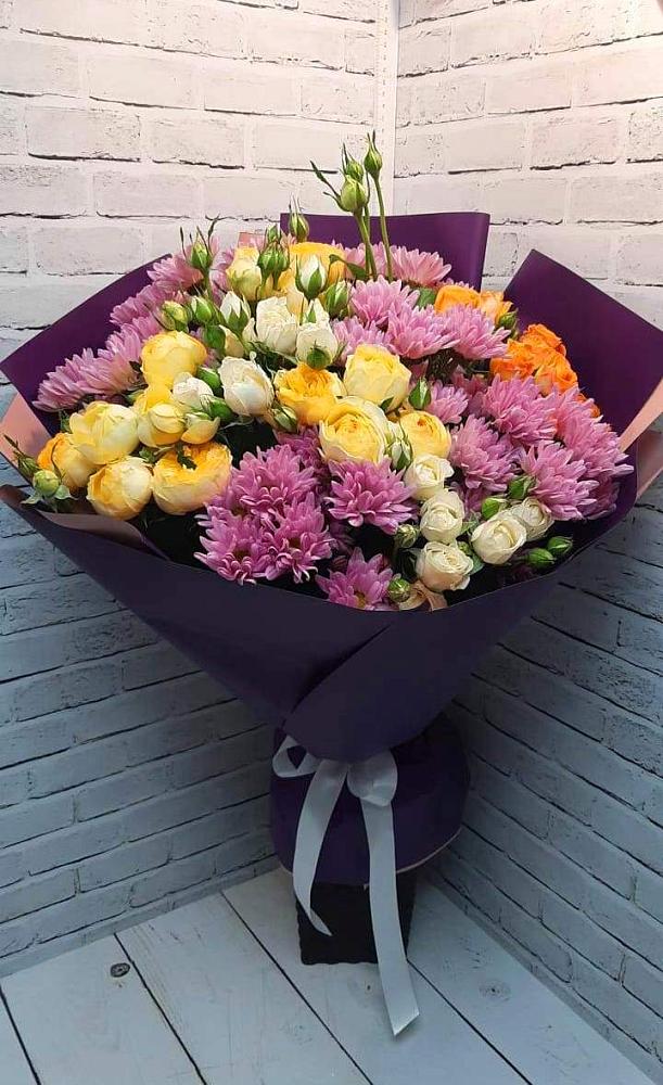 Букет цветов из: Хризантемы и Розы в Широчанке