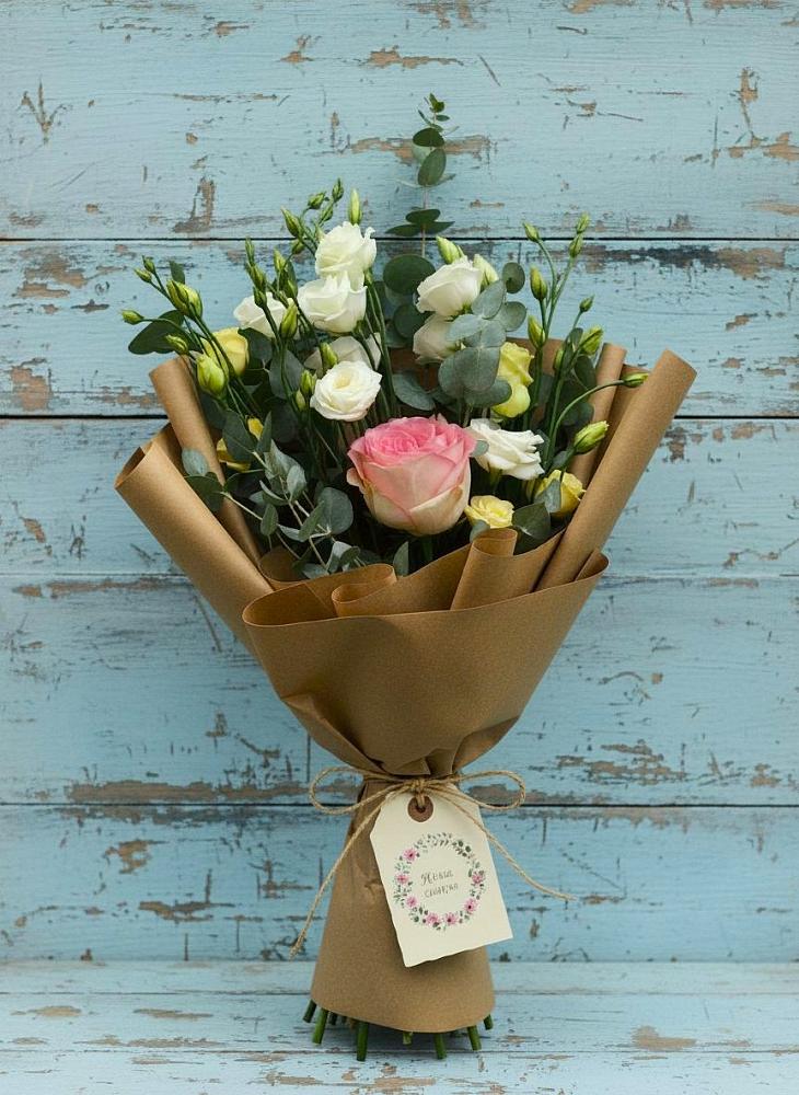 Букет цветов из: Розы и Лизиантусы в Широчанке