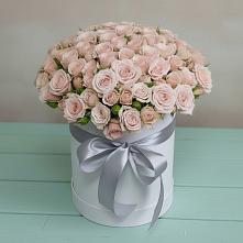 Цветочная композиция из Розы в шляпной коробке в Широчанке