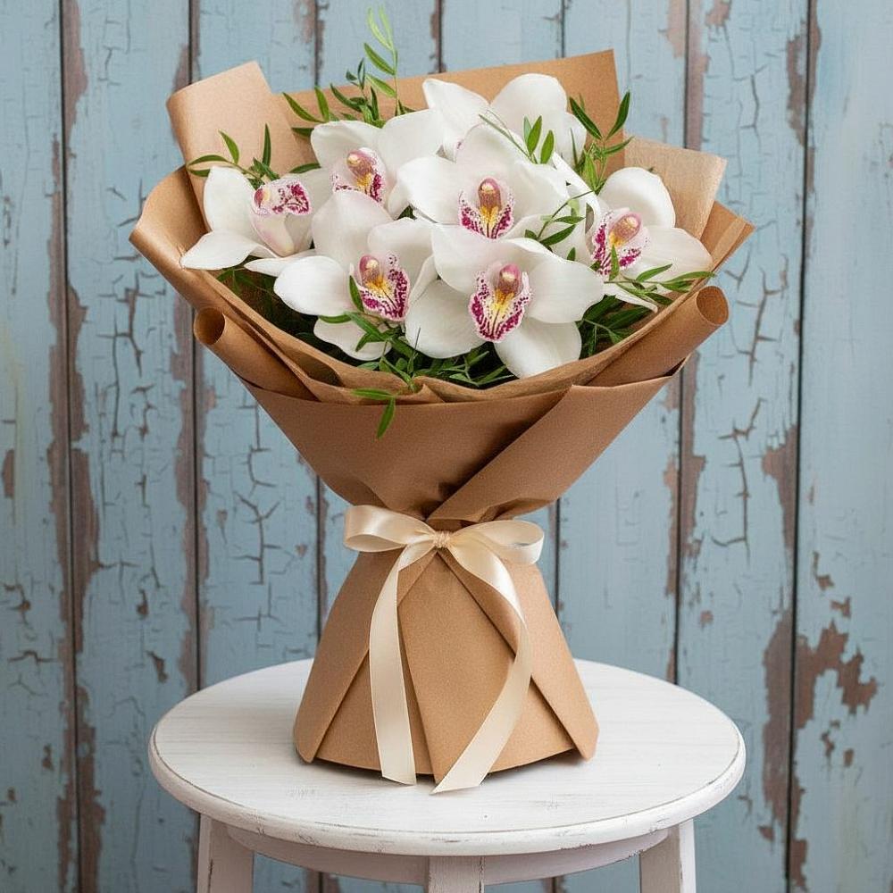 Букет цветов из: Орхидеи и Розы в Широчанке