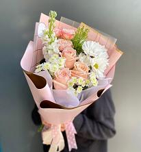 Букет цветов из:  Хризантемы и Розы в Широчанке