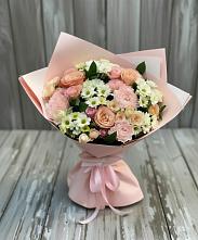 Букет цветов из:  Гвоздики, Розы и Хризантемы в Широчанке
