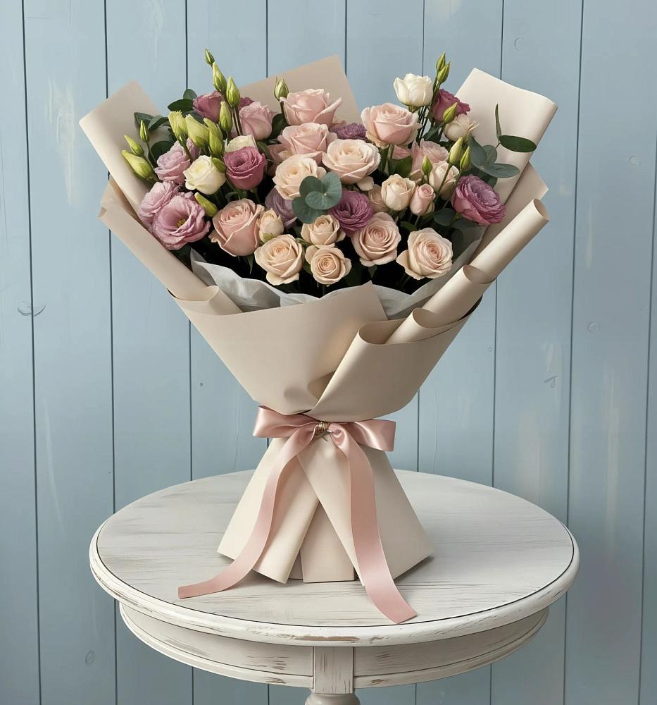 Букет цветов из: Розы и Лизиантусы в Широчанке