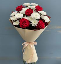 Букет цветов из:  Розы и Хризантемы в Широчанке