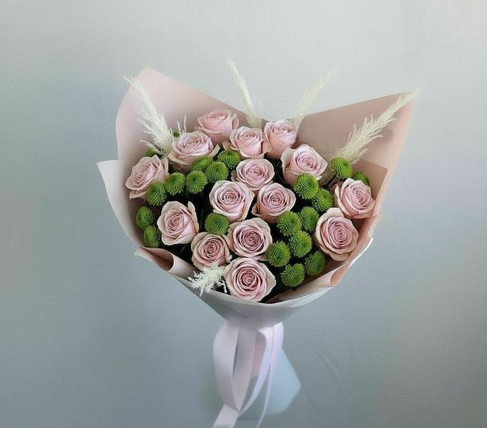 Букет цветов из: Розы и Хризантемы в Широчанке