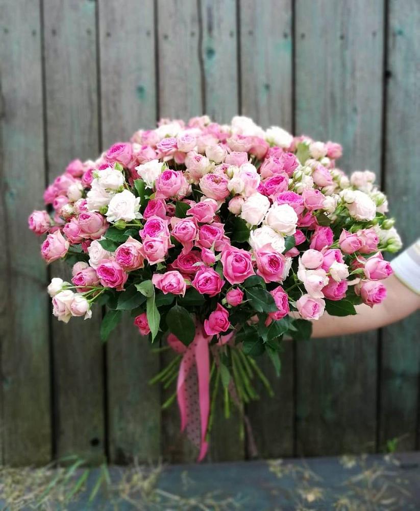 Букет Розовые кустовые розы Натали и Лав Лидия в Широчанке