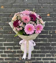 Букет цветов из:  Герберы и Хризантемы в Широчанке