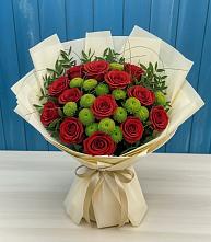 Букет цветов из:  Розы и Хризантемы в Широчанке