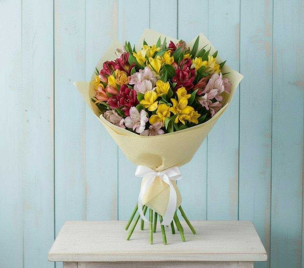 Букет цветов из: Альстромерии в Широчанке