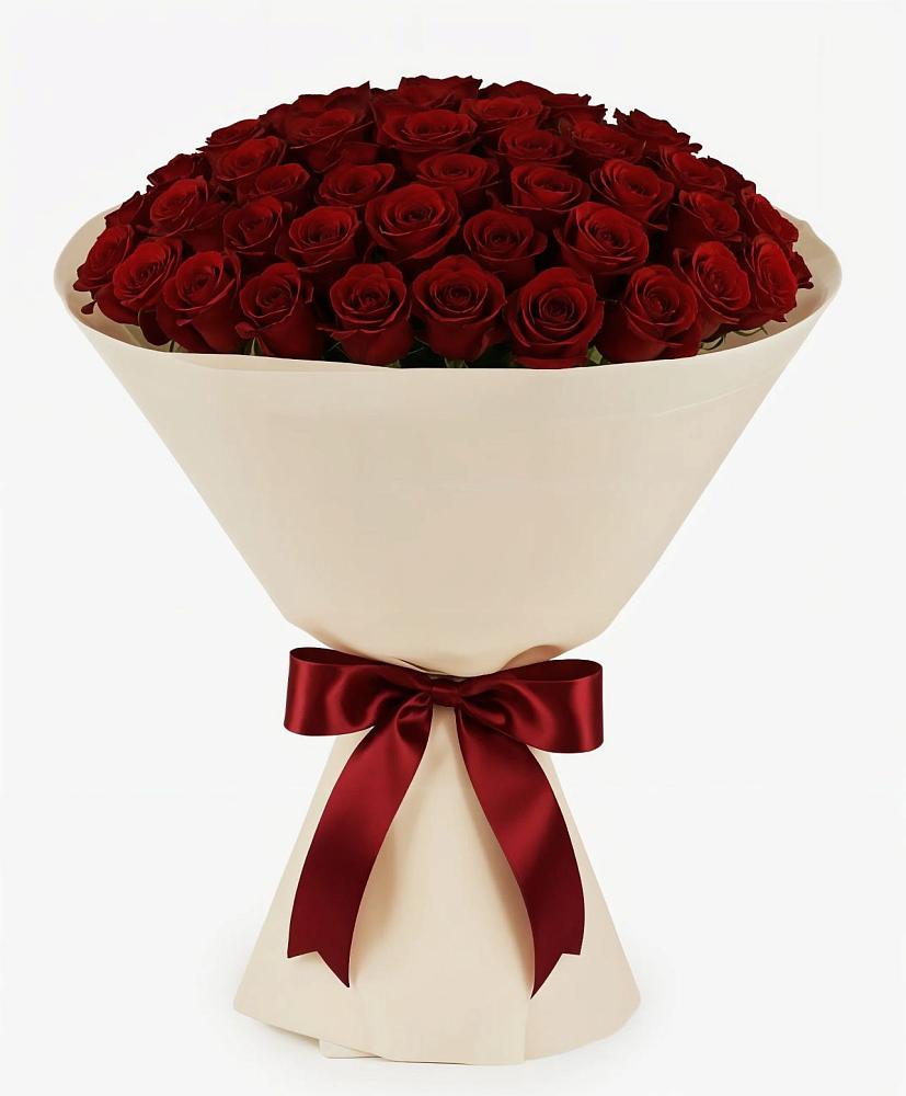 Букет 101 Бордовая роза Блэк Бакарра в Широчанке