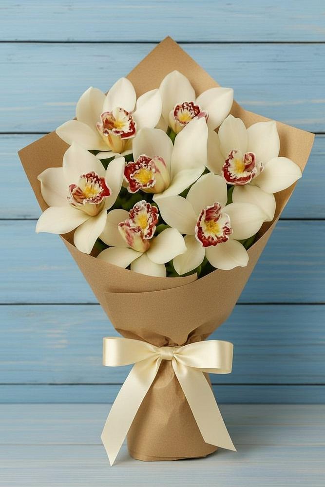 Букет цветов из: Орхидеи и Розы в Широчанке