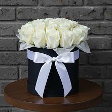 Цветочная композиция из Розы в шляпной коробке в Широчанке